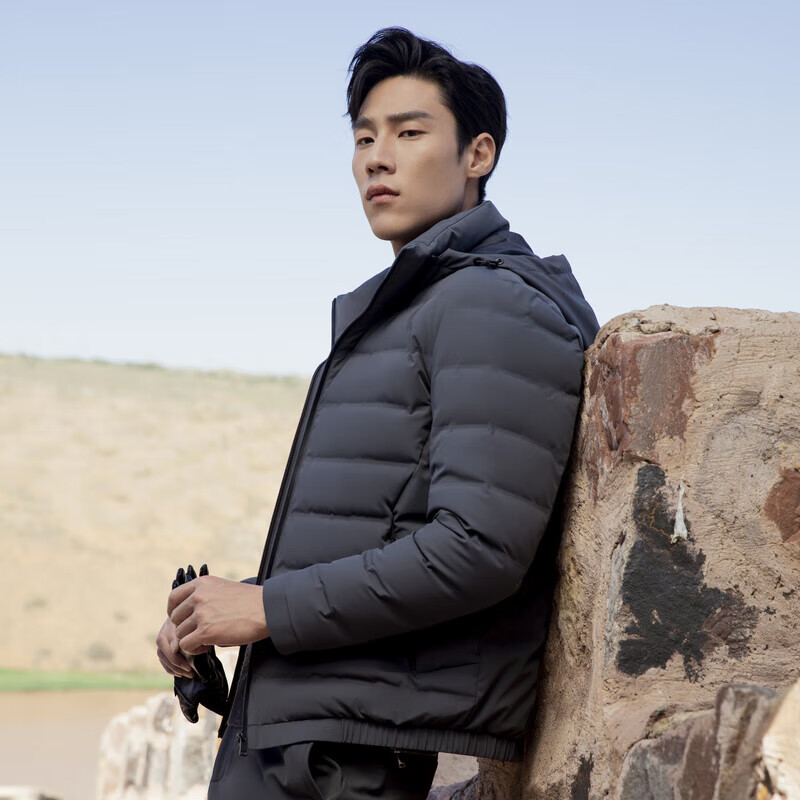 Youngor Down Men's Winter Young Men's Business Casual Short Down Jacket VRYS439987DQA Gray 175/96A