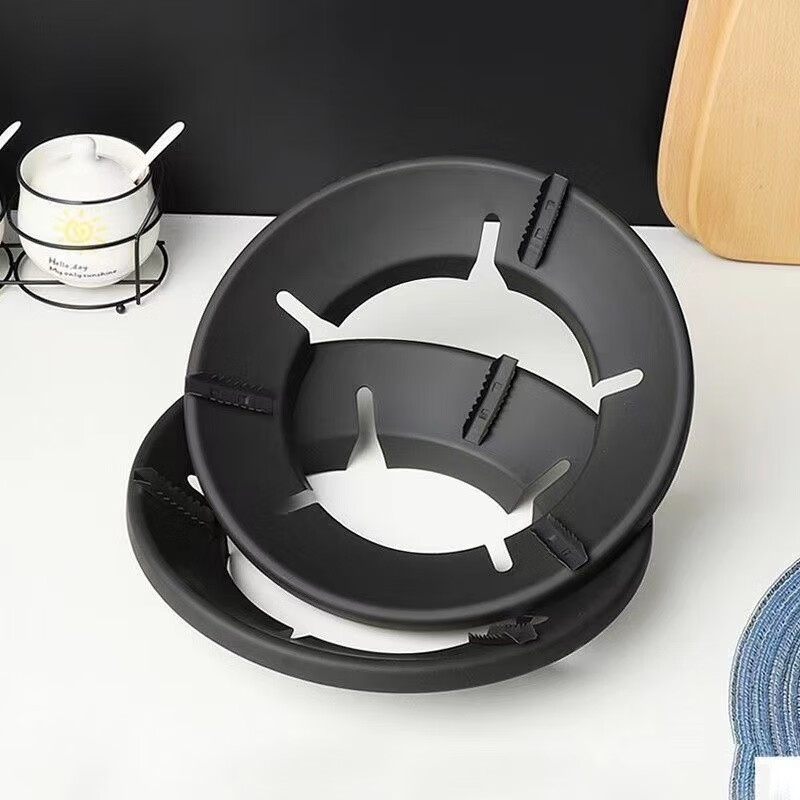 Keli gas windproof energy-saving fire hood cast iron stove windproof hood universal fire windshield anti-slip frame black enamel C style 2 pcs four claws