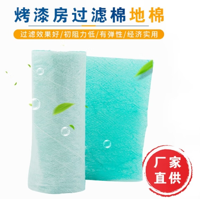 Junwei Automobile paint booth green and white JW series customized floor cotton industrial fiberglass paint mist barrier paint mesh air paint filter cotton 1*20m