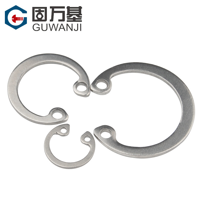 Guwanji 304 stainless steel hole circlip for bearing hole circlip C-type snap ring inner shaft buckle GB893 national standard 10 (50 pieces) 304 material