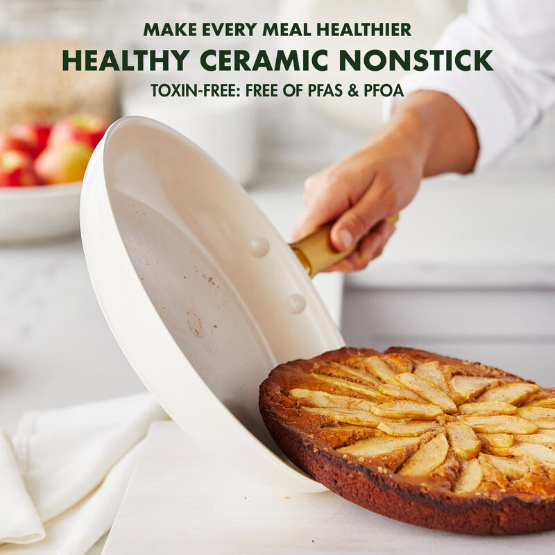 Greenpan 10-piece ceramic non-stick pot set, high temperature resistance 600 F, all-round kitchen cooking pot