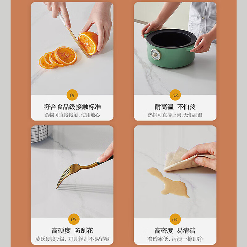 Mingfu Shizhen dining table household thickened slate dining table and chair combination solid wood dining table 936# 1.2 meters one table and four chairs Little Lightning