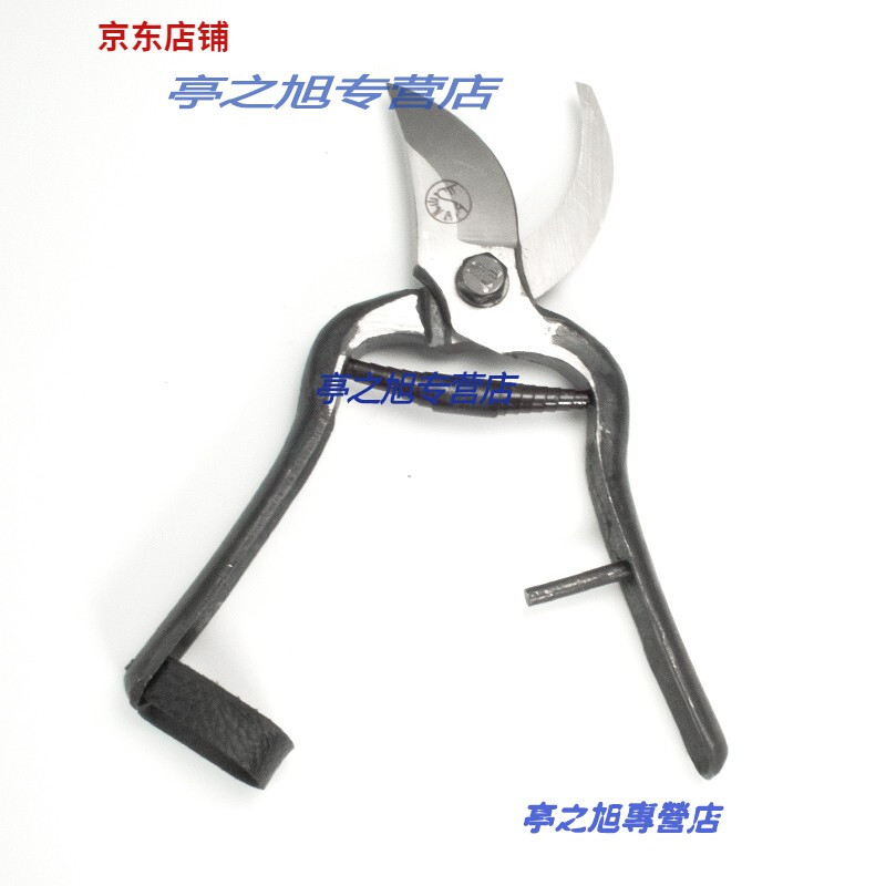 Customized floral old-fashioned fruit tree scissors, pruning shears, gardening scissors, labor-saving scissors, thick branch shears, pruning branch shears, 8-inch leather buckle Wangershan