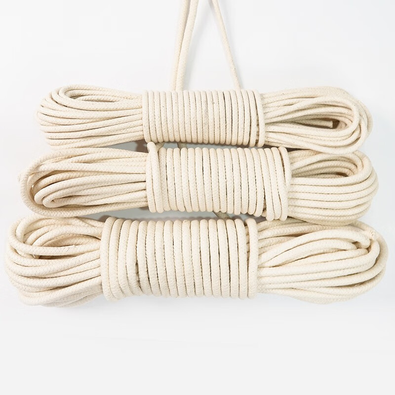 Hasdick Beijing Warehouse Delivery Wax Flag Rope Flag Rope Flagpole Lift Rope Bundling Rope Clothes Cotton Rope 6mm*100m HKL-68