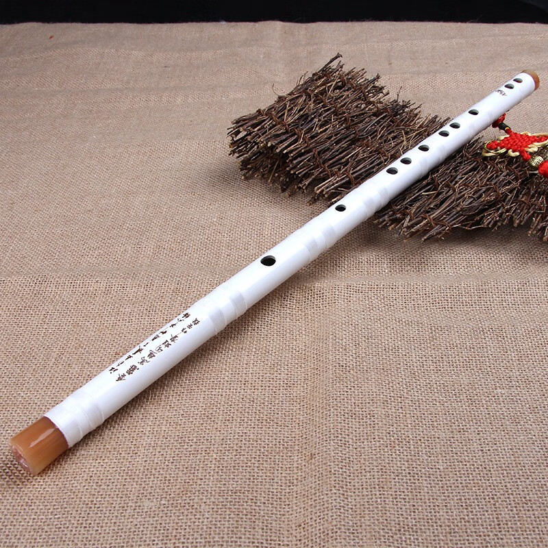Shuhuai musical instrument (shuhuai) Shuhuai exquisite beginner's one-piece transverse flute bitter bamboo flute with instruction, zero-based entry-level adult and children's musical instrument one-piece G key white