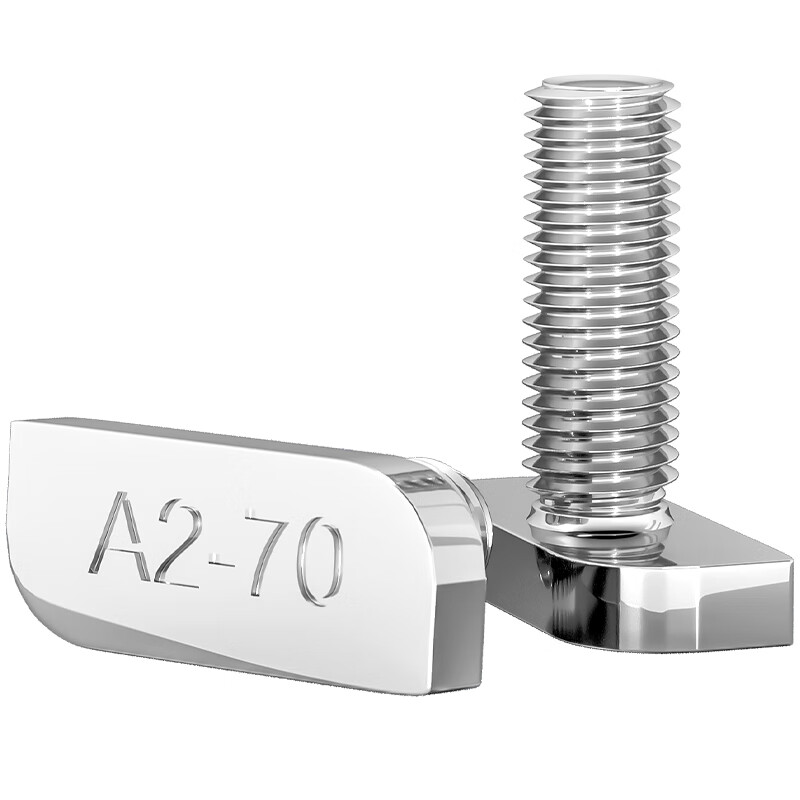 Fengji 304 stainless steel T-shaped screw T-shaped bolt aluminum profile photovoltaic slot square head screw 23 head type M8M10mm M8*25 2 pieces
