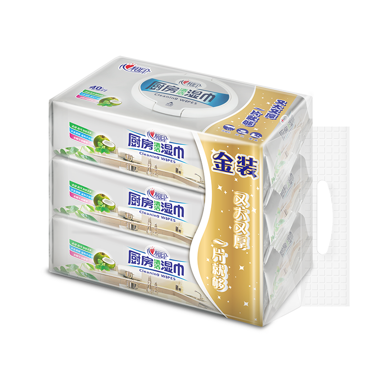 Xinxiangyin Kitchen Wipes Kitchen Paper Cleaning Series Wet Wipes 40 Packs/Pack Oil-Decontamination Decontamination Wet Wipes Affordable Pack 1 Layer 40 Packs*3 Packs