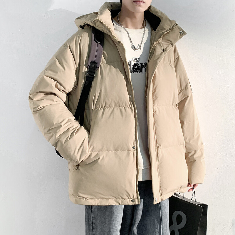 TonLion 2025 Men's Hooded Jacket Down Jacket Korean Style Youth Bread Jacket