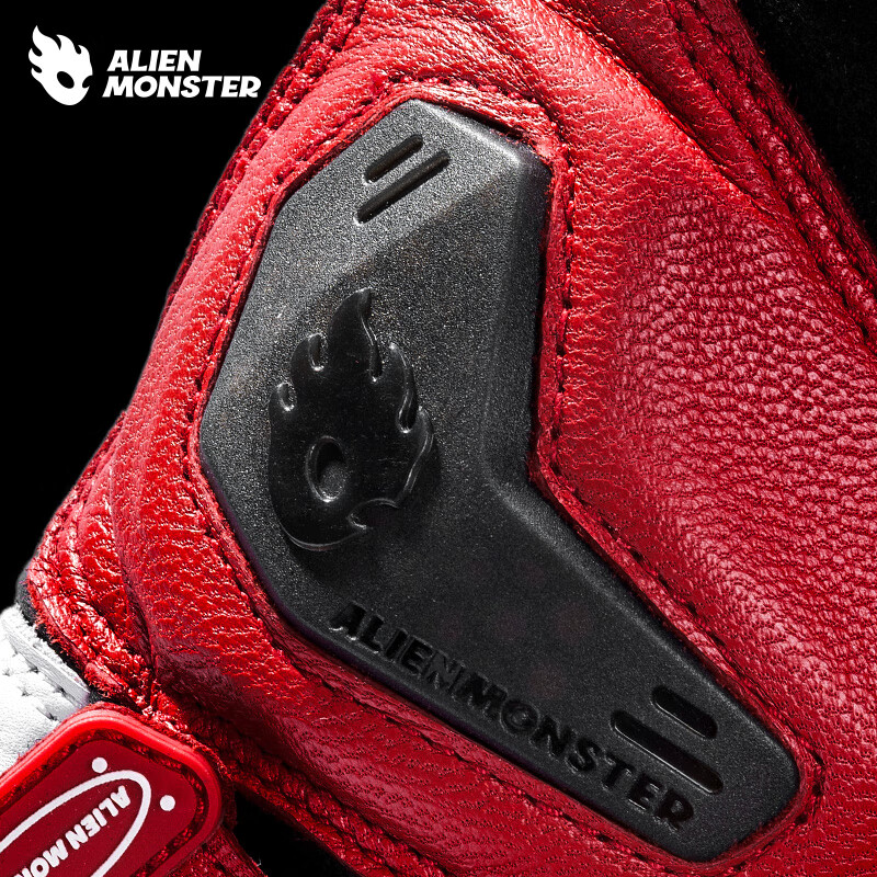 Alien Monster Winter Motorcycle Gloves Waterproof Warm Genuine Leather Touch Screen Yufeng-Red Winter Model 2XL