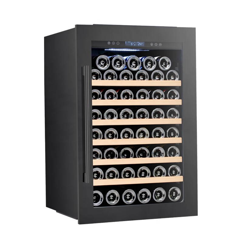 Bacchus wine cabinet built-in 48 pieces thermostatic cabinet wine cabinet multi-functional household wine champagne freezer tea cabinet foreign wine home kitchen living room villa wall cabinet YC-110 black single temperature air-cooled compressor fully built-in 48 bottles