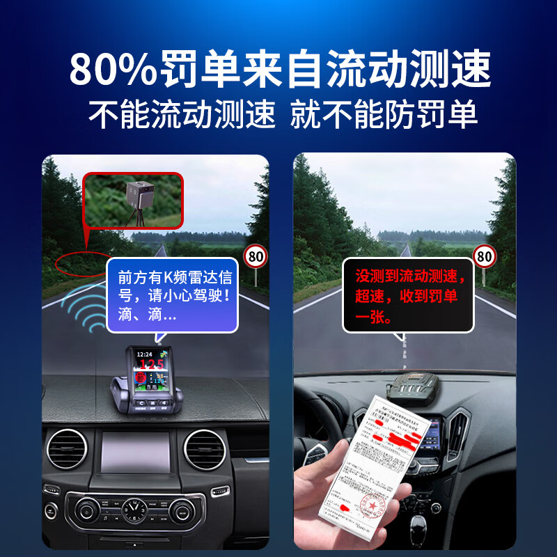 Prophet car color screen electronic dog k60 radar mobile speed measurement enhanced version 2025 new full frequency Amap