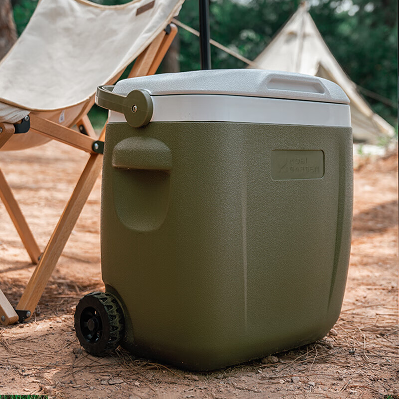 Huili Dedi Portable Portable Insulated Box Refrigerator Car Outdoor Picnic Food Ice Cube Tug Fresh Box Ice Bucket 26L Insulated Box (Olive Green)