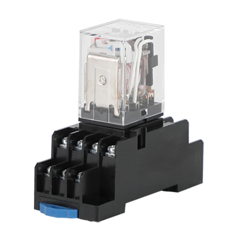 Small intermediate electromagnetic relay JZX-22F(D) with light HH54P AC 8 pins 14 pins DC 24V JZX-22F(D)/2Z (8 pins) + base AC12V