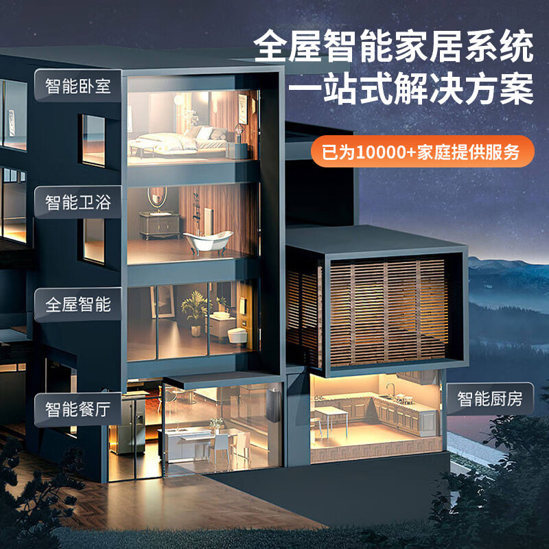 Whole house smart home control package equipment Lumi Xiaoai lighting smart curtain solution switch set four-room advanced version