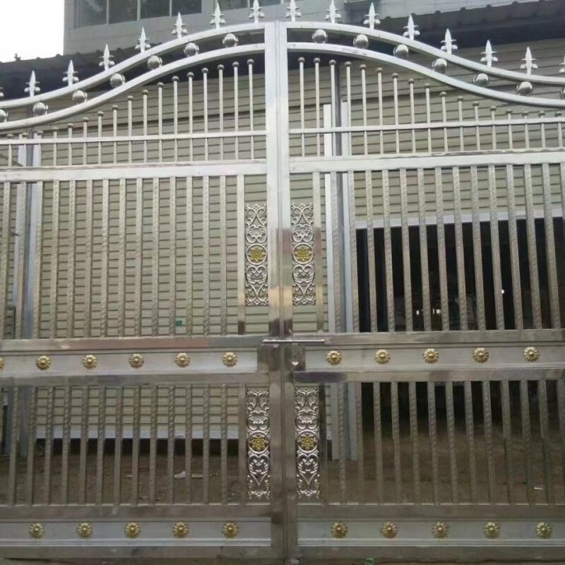 Qinkai 304 stainless steel double-door villa courtyard door main picture across