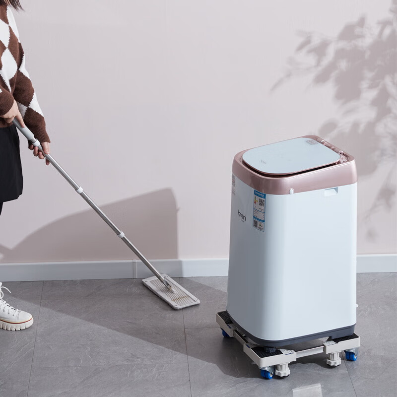 Suitable for the new Midea 3kg infant and child mini washing machine base frame and elevated shelf 10E12EV10EV05 four double wheels with brakes mobile small panel white