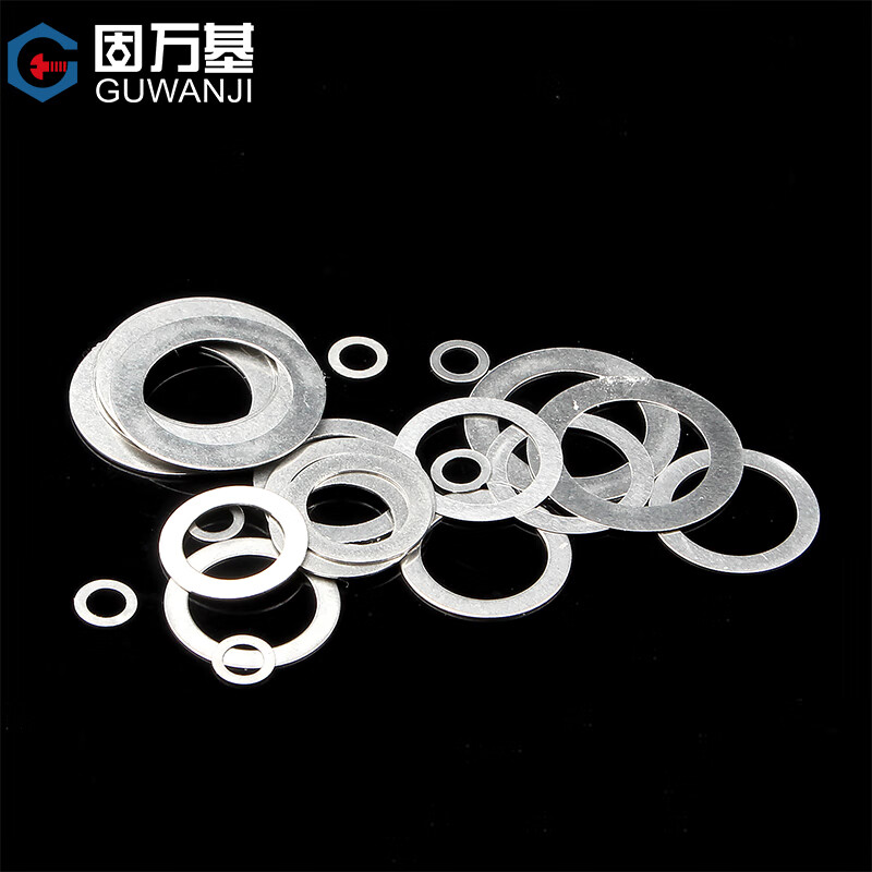 GUWANJI GUWANJI 304 stainless steel ultra-thin washer metal gasket shaft gap flat washer adjustment washer national standard 304 ultra-thin flat washer M3*5*0.1 100 pieces