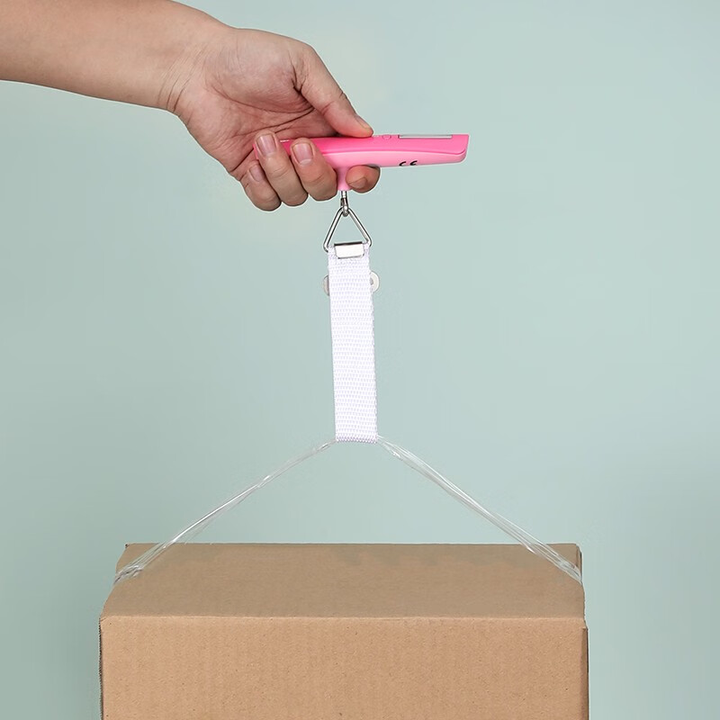 Likuai portable scale imported from Japan, luggage express scale, small hanging scale, hook scale, kitchen household electronic scale, pink