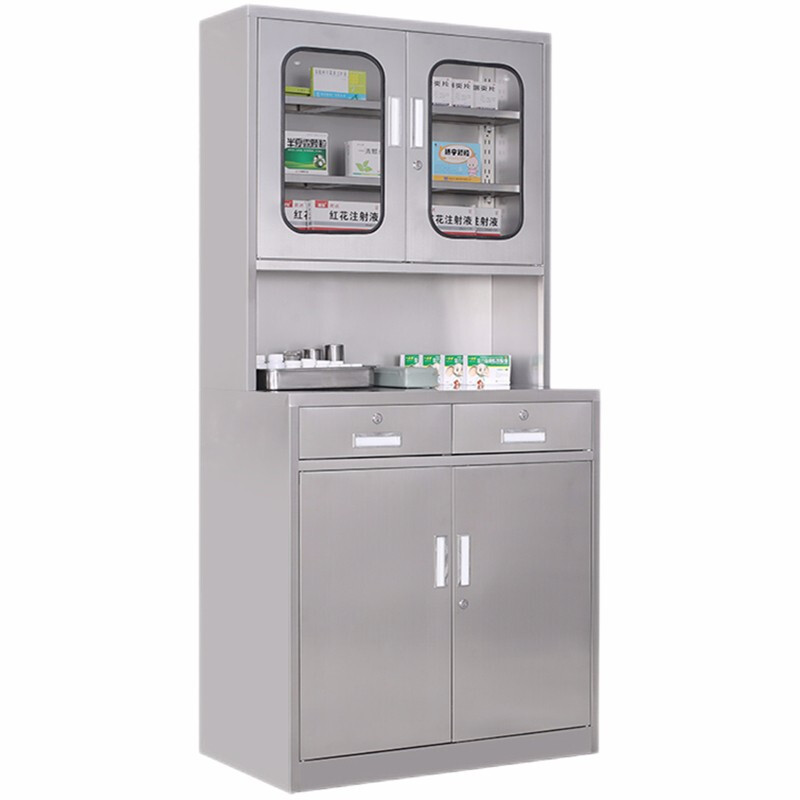 Aikoburg 304 stainless steel western medicine cabinet 900*500*1800 instrument cabinet storage file cabinet with door AKB-XYG-07