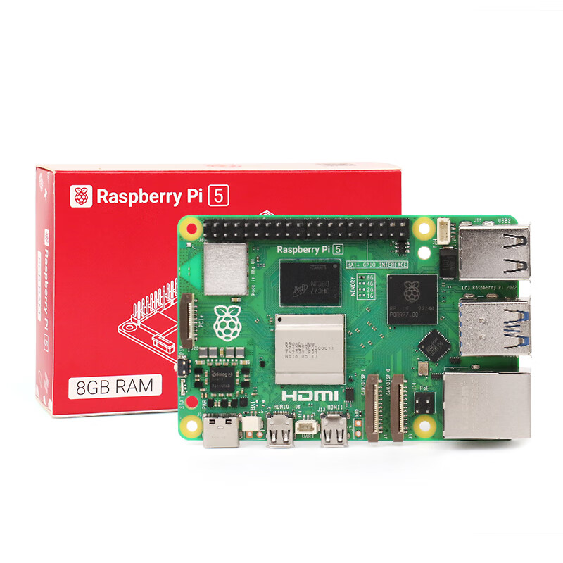 Chuanglebo Raspberry Pi 5th Generation Raspberry Pi 5 Development Board Development Kit 4G 8G Development Board Linux (C-500W) Camera Advanced Kit Raspberry Pi 5 4G Version