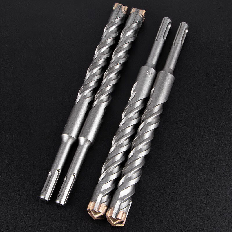 Zhongshou Extended Cross Electric Hammer Drill Bit 500/600 Square Shank Round Shank Impact Drill Through Wall Drill Through Wall Concrete Drill Bit Square Shank Four Pit 25*500mm