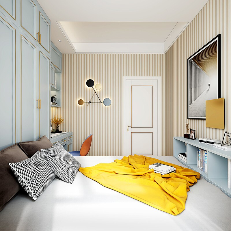 Mag Mag Mag customized tatami bed wardrobe integrated bay window cabinet desk simple European style solid wood customization advance payment