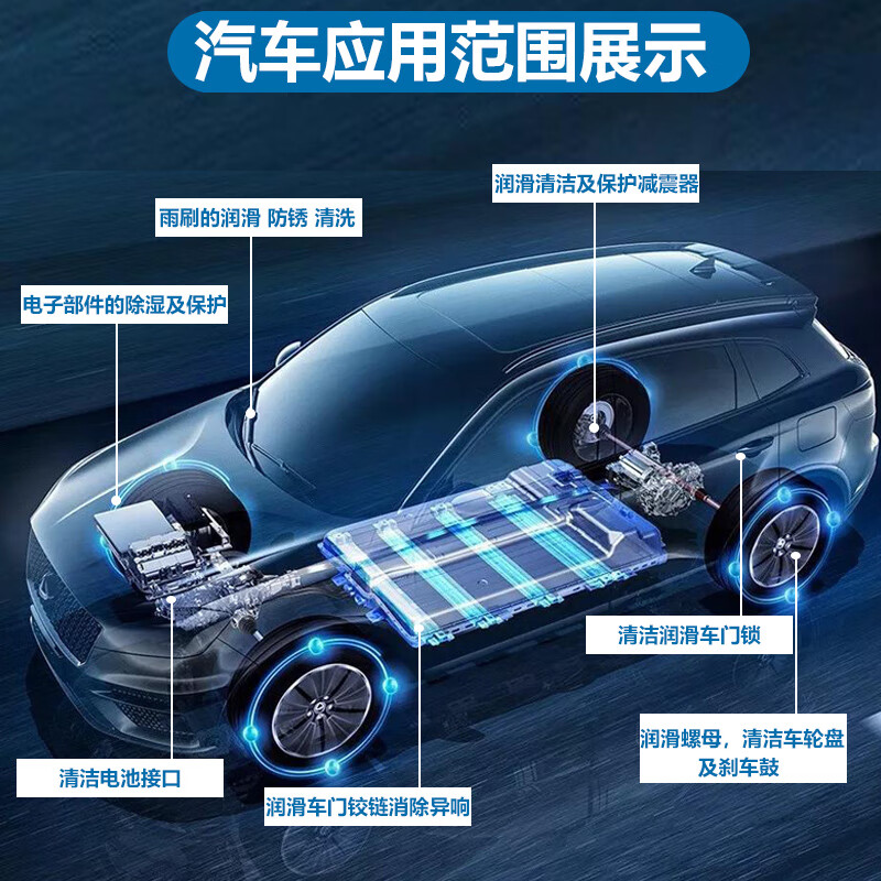 Sapphire Hailong Rust Remover Metal Powerful Cleaner Bicycle Motorcycle Chain Oil Window Lubricant Door and Window Lock Screw Loosener Rust Remover Glue Remover Anti-rust Agent 450ml*4