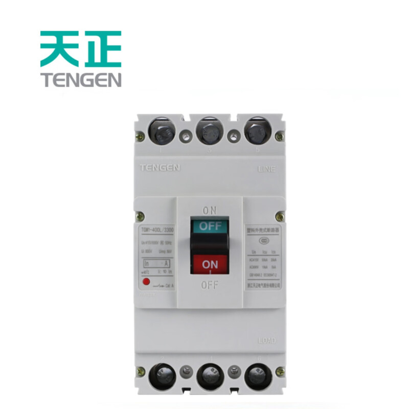 Tianzheng Electric TENGEN plastic case circuit breaker air switch TGM1 series 400A frame current TGM1-400L/3300 400A