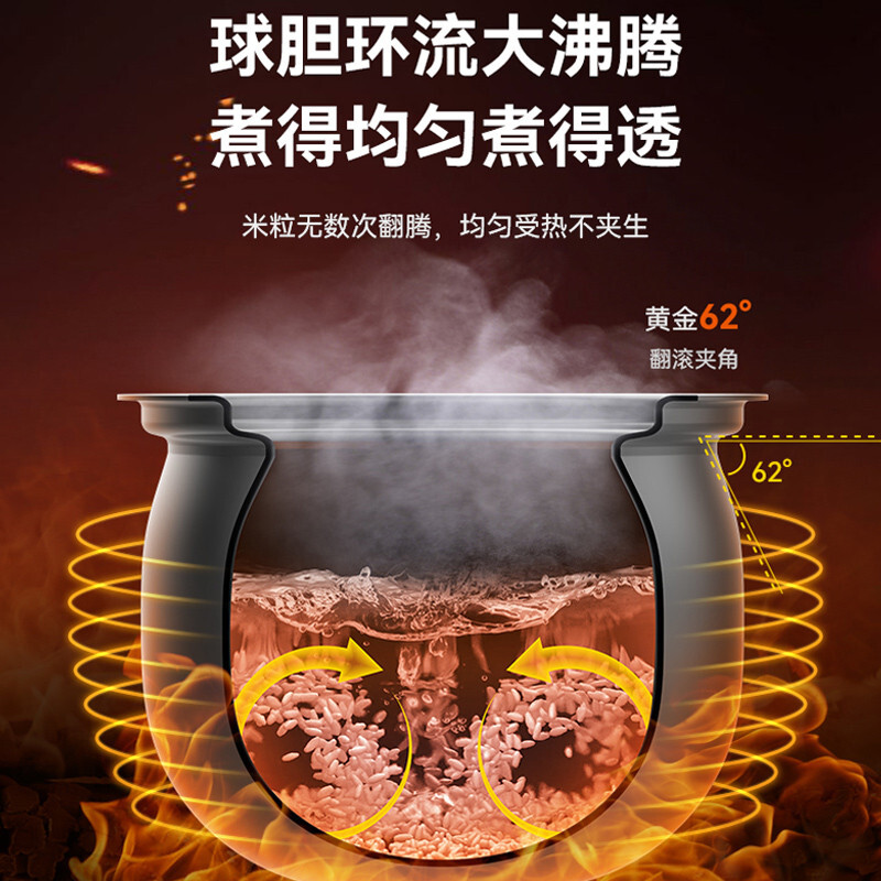 SUPOR fully automatic intelligent reservation electric pressure cooker 6L large capacity touch-controlled double ball kettle SY-60YC8001Q rice cooker pressure cooker for 6-8 people