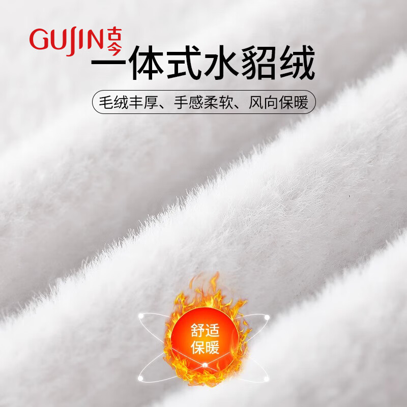 Ancient and modern (GUJIN) half-high collar plus velvet ear-edge knitted bottoming shirt for women, one-piece velvet inner layer, autumn and winter thickened sweater top, black