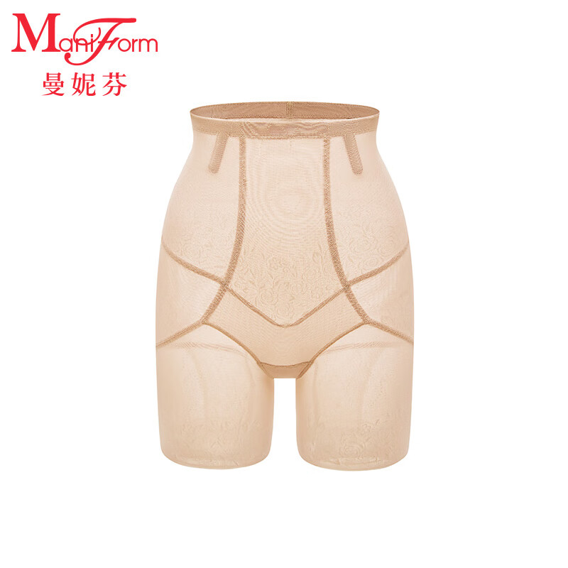 Maniform high-waisted waist-slimming tummy-lifting butt-lifting three-quarter trousers for women, comfortable inner-layer underwear 20510188 110 Skin color L (78)