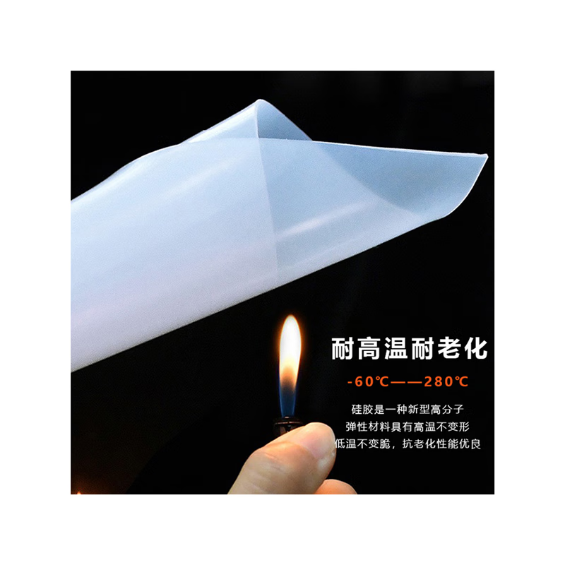 Zhuoji High Temperature Resistant Silicone Mat Transparent Anti-Slip Cuttable Adhesive Backed Silicone Plate Thin Layer Chromatography Super Soft Waterproof Processing Customized 500mmx500mmx1mm White No Adhesive
