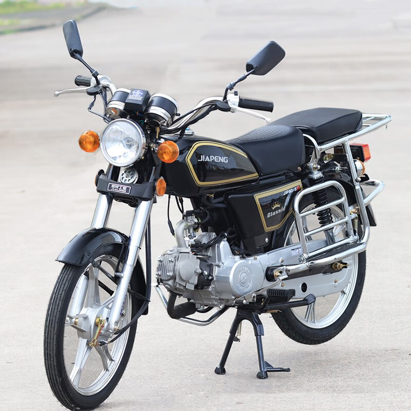 National 4 EFI 48 old model Jialingpeng JL70 straight beam four-stroke lightweight fuel-saving fuel-assisted motorcycle for the elderly green mesh wheel does not include invoice and cannot be licensed