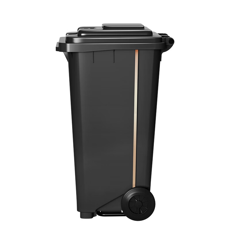 Supercloud 120L outdoor large trash can large with lid and pedal commercial outdoor sanitation hotel kitchen waste classification thickened large capacity plastic outdoor property black gray
