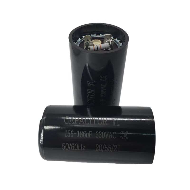 330V156-186UF/MFD refrigerator freezer compressor film starting capacitor pin with resistor 156-186UF/MFD45*85