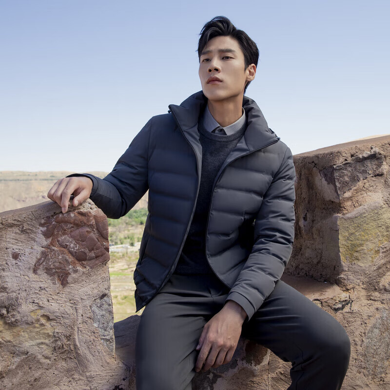 Youngor Down Men's Winter Young Men's Business Casual Short Down Jacket VRYS439987DQA Gray 175/96A