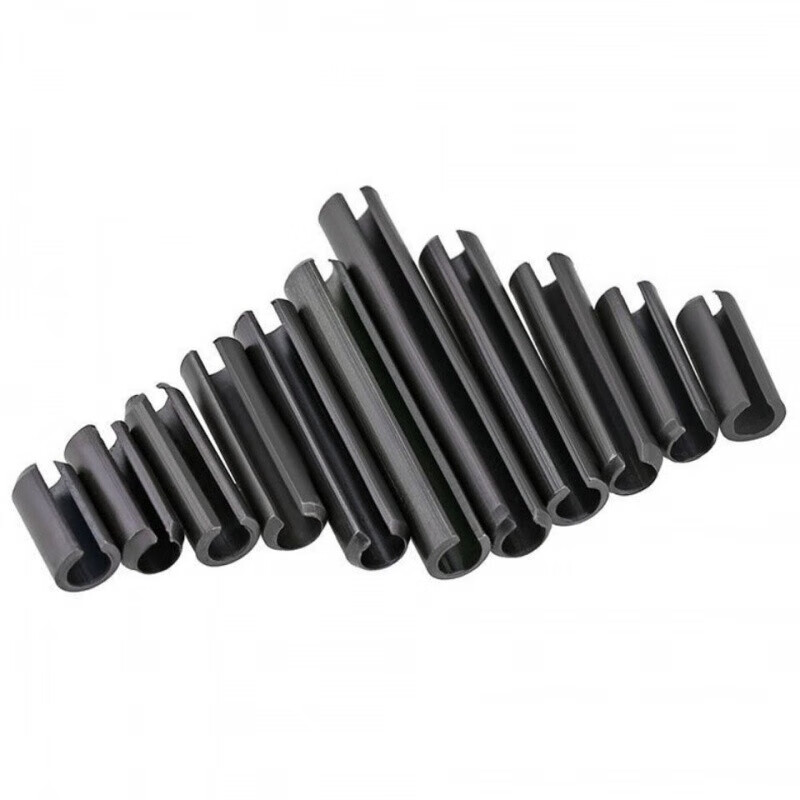 Taishilon customized elastic cylindrical pin 65 manganese steel positioning pin stainless steel split pin black elastic pin set box hollow pin large set (8/10)