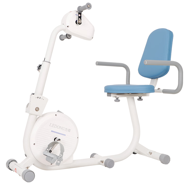 Jason horizontal exercise bike, active and passive training of upper and lower limbs for the elderly, stroke and hemiplegia rehabilitation training equipment, bicycle R17, self-installed, electric model + left foot protective gear