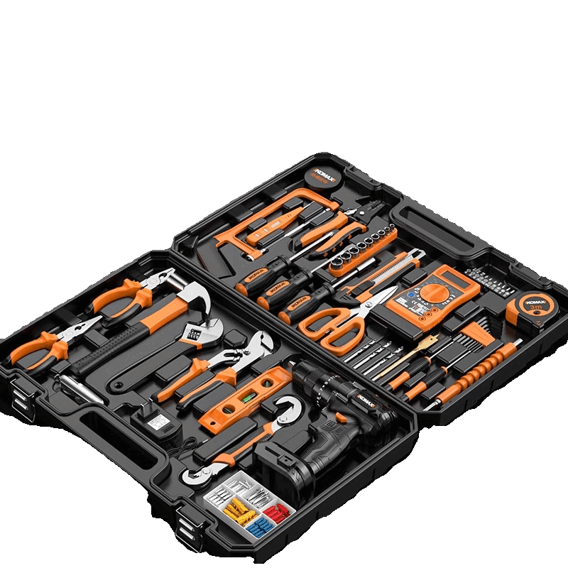 Komax German brand all-purpose household tool box set multi-functional hardware electrician repair combination complete family car Big Mac set