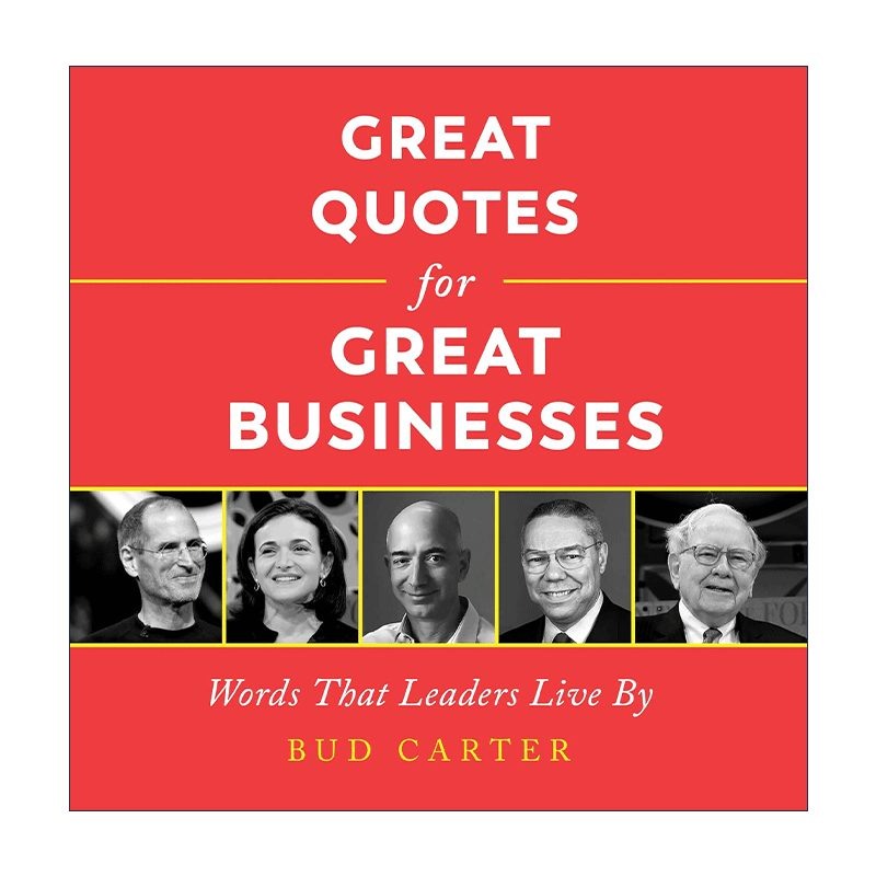 Great Quotes for Great Businesses, original English version, collection of quotations from great companies, mottos of leaders, business management, second edition, hardcover illustrated version, imported original English books, business and management inspirational
