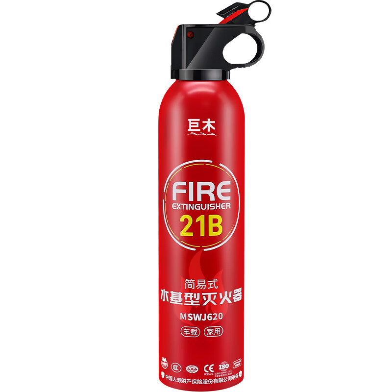 Giant wood car fire extinguisher car household water-based fire extinguisher bottle national fire certification equipment environmental protection 21B