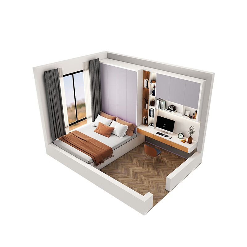 Sophia tatami bed customization, whole house furniture, study room, bookcase, desk combination cabinet, leisure room tatami double bed, reservation fee (contact customer service before bidding))