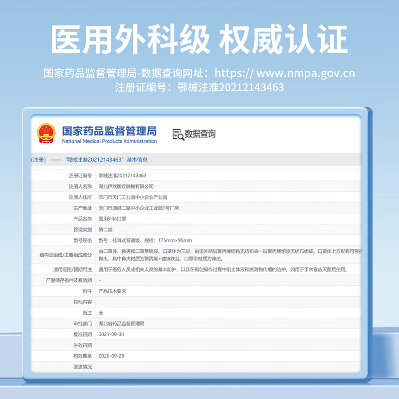 H&K Medical Surgical Mask Disposable Medical Breathable Protective Mask Individually packed 100 pieces/box black