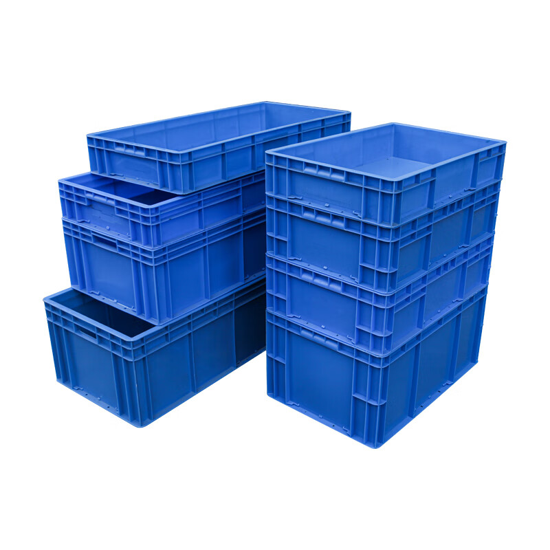 Mingfeng Tenglong EU plastic turnover box frame thickened rectangular plastic box warehouse parts sorting box material storage box fish and turtle filter box logistics transfer box tool storage plastic basket 4322# 400*300*230mm blue ready-made-new material