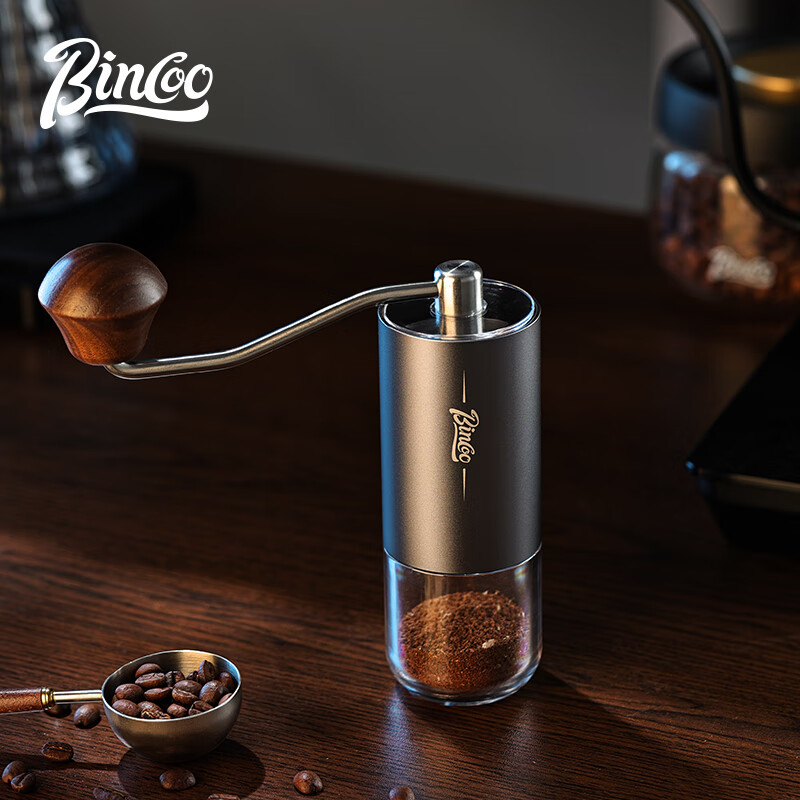Bincoo hand grinder olive green portable steel core six-star hand grinder manual coffee bean grinder