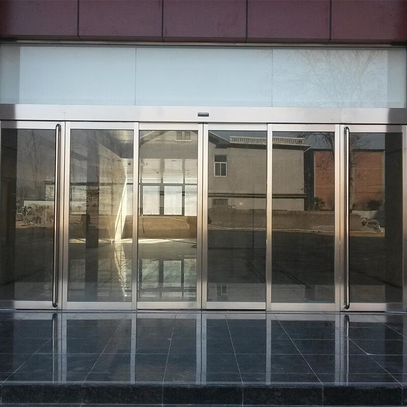 Anshun office building sensor glass door Guiyang automatic sensor door Gui'an New District double automatic sensor door black