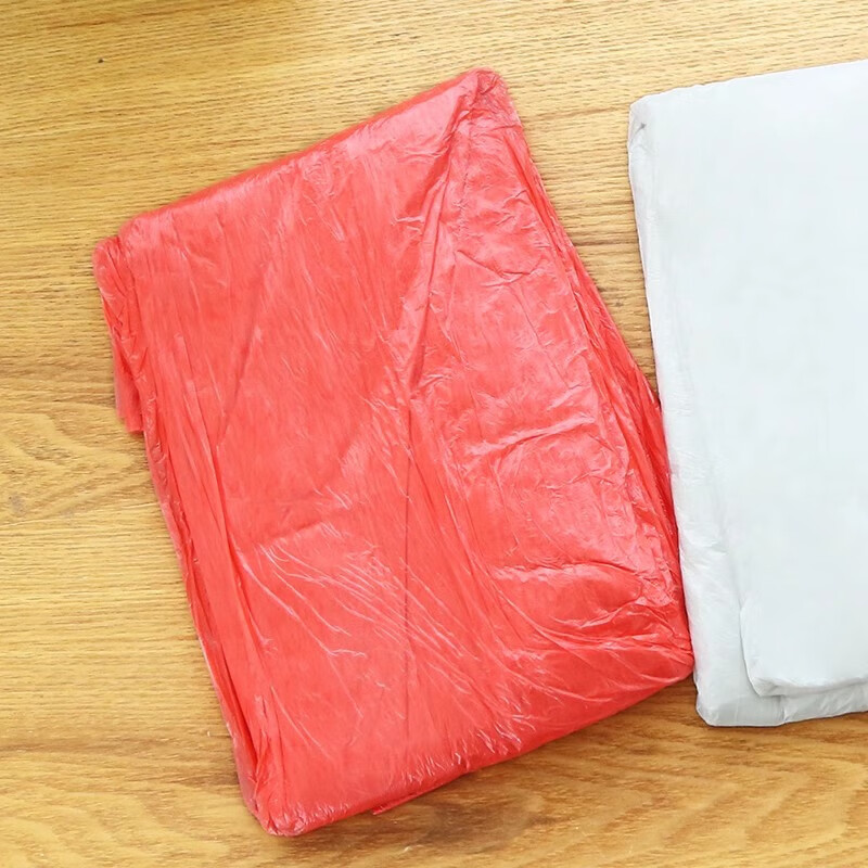 Disposable tablecloth thickened tablecloth plastic transparent round table home rectangular hotel red white random 10 pieces 180cm*180cm