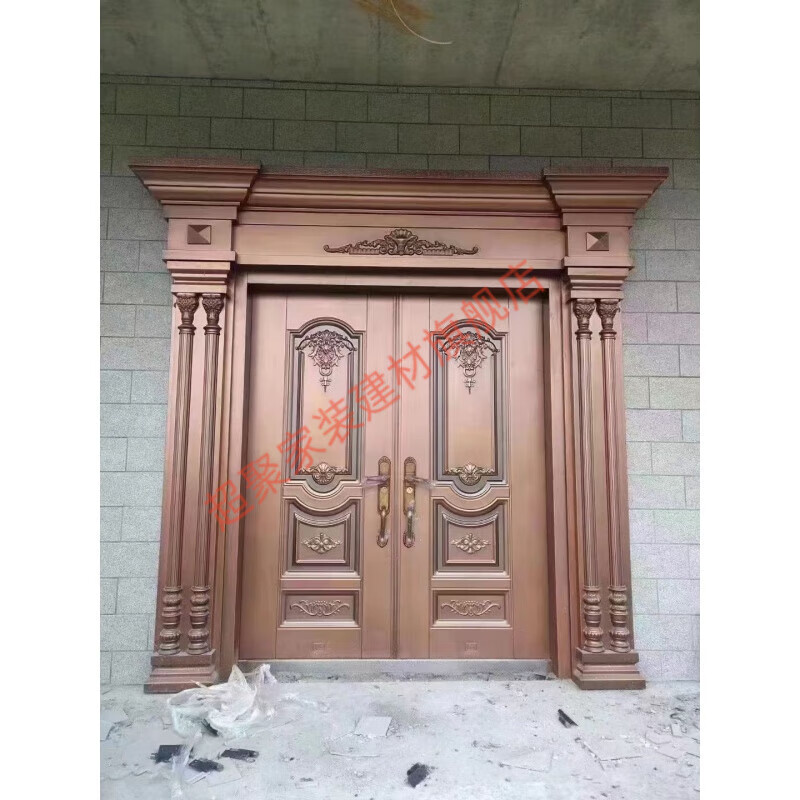 Meikejie zinc alloy door rural double door new style villa self-built house opposite four-door home entry door style fifteen