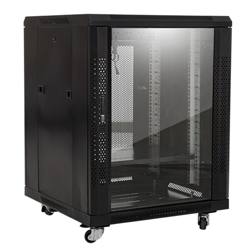 EZVIZ Hikvision Cabinet Network Cabinet B2.6618 18U1 meter black mesh door 600 width * 600 depth * 1000 height monitoring cabinet weak current server KTV home cabinet