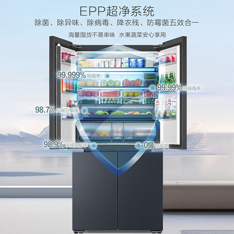 Haier dual system 594 ultra-thin zero-embedded 25-year new product Haier dual-system 623 liters 594MM zero-embedded bottom cooling double steamer full-space fresh-keeping EPP ultra-clean refrigerator Dual-system 623 liters zero-embedded + 594 ultra-thin box + full-space EPP
